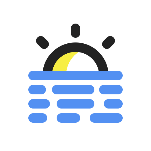 Warm sun weather sunrise icon