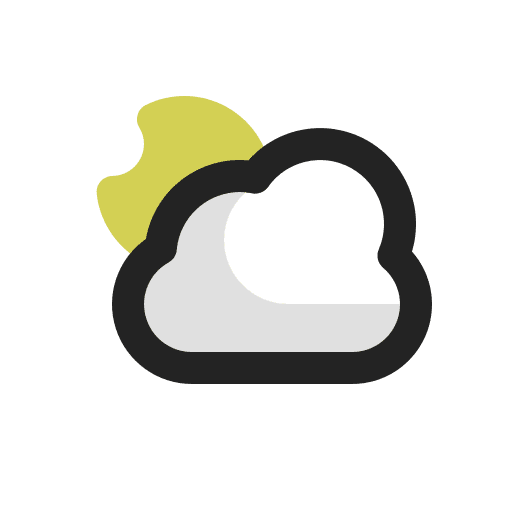 Cloudy night cloudy weather cloudy night icon