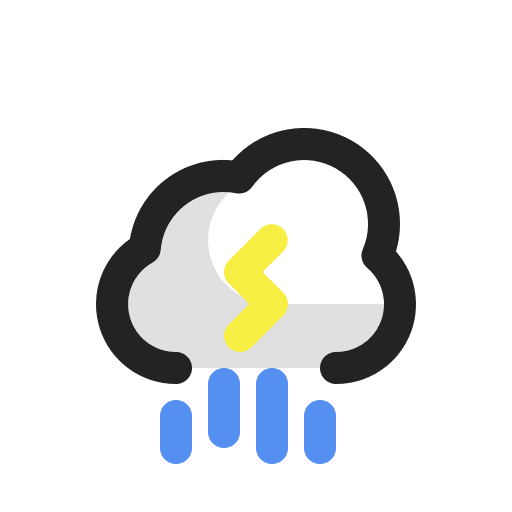 Heavy rain storm cloud rain icon