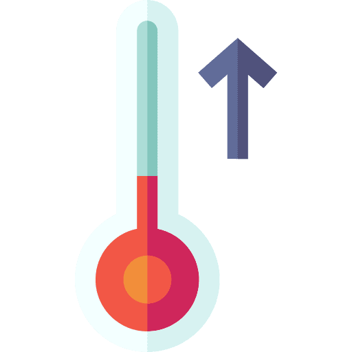 Thermometer heating thermometer weather icon