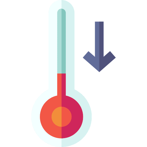 Thermometer thermometer down cool down icon