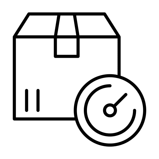 Delivery time stopwatch logistics delivery schedule icon