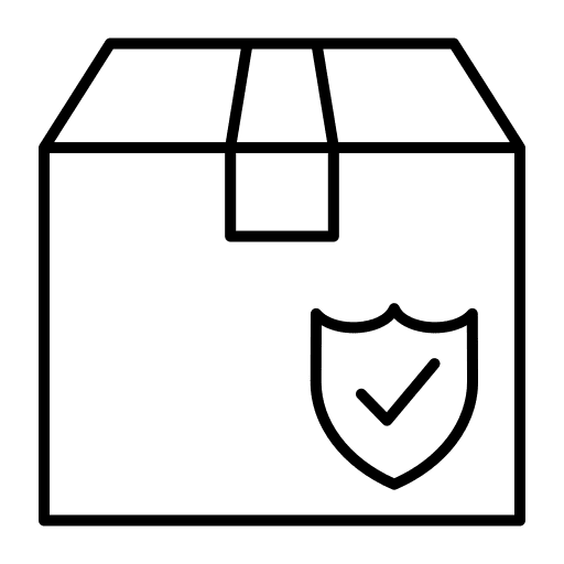 Package safety box protection icon