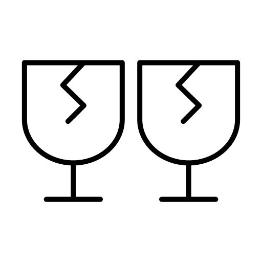 Fragile package broken logistics icon Fragile package broken logistics icon