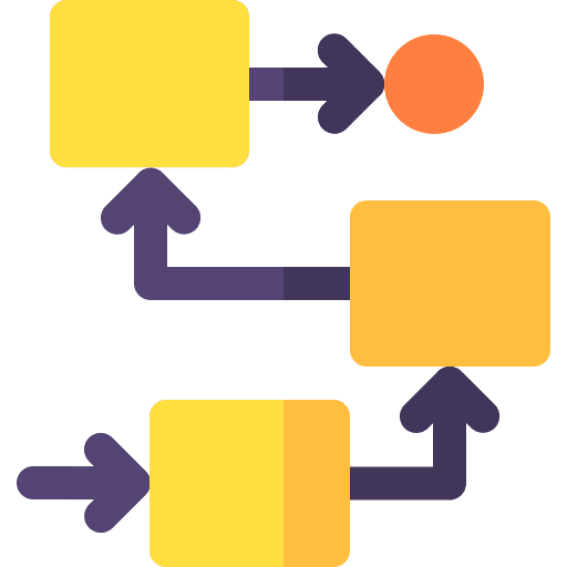 Planning procedure process planning icon Planning procedure process planning icon