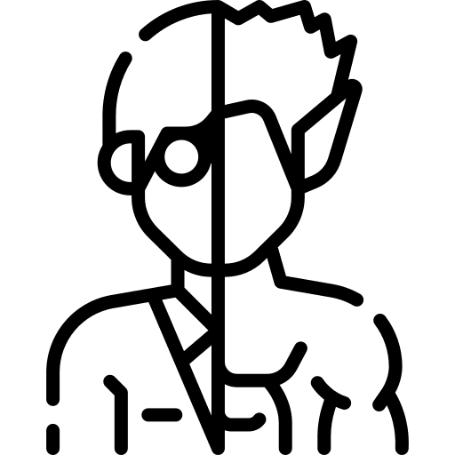 Superhero civilian avatar mosnter icon
