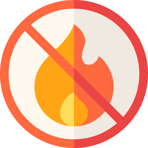 No fire burn no fire flame icon