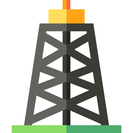 Derrick oil and gas derrick tower icon