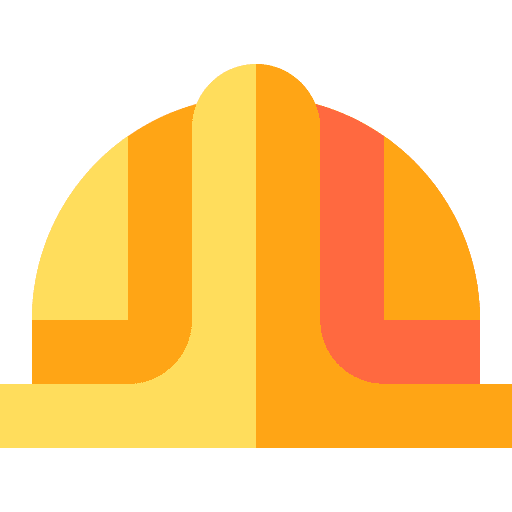 Helmet tools and utensils industrial hard hat icon