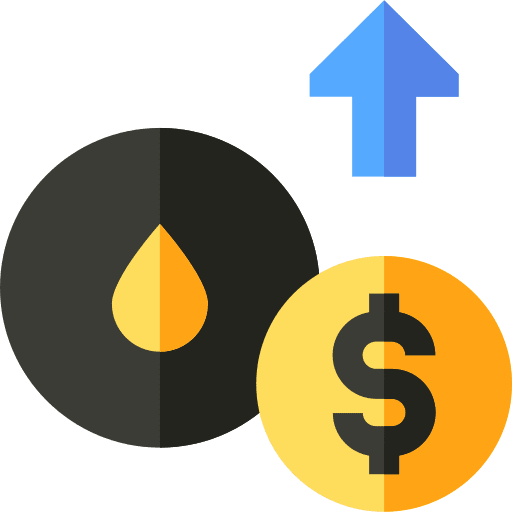 Oil price oil price dollar up icon Oil price oil price dollar up icon