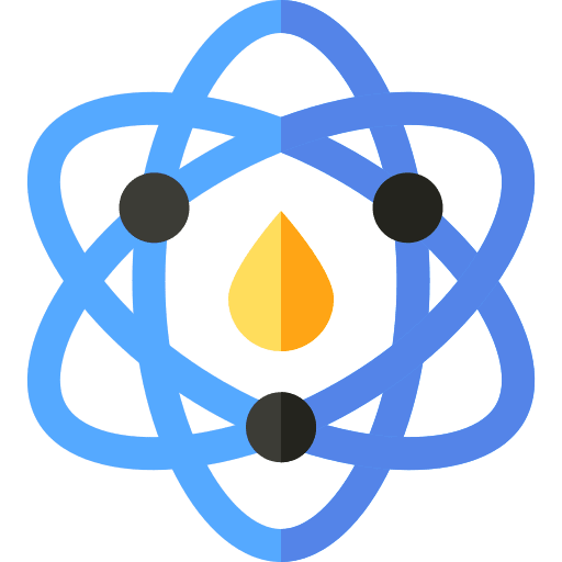 Atom nuclear science electron icon Atom nuclear science electron icon