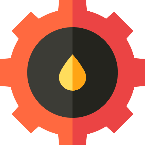 Cogwheel drop factory fuel icon Cogwheel drop factory fuel icon