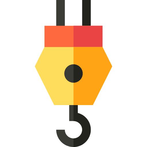 Hook lift industry crane icon Hook lift industry crane icon
