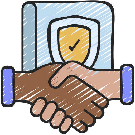 Insurance policy handshake archive privacy policy icon