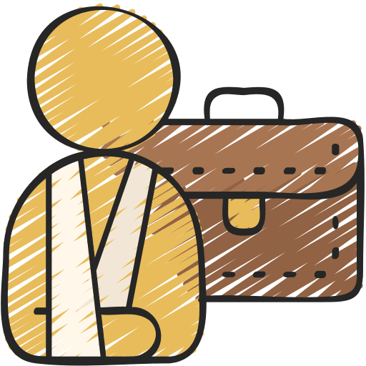 Workplace accident security agreement icon