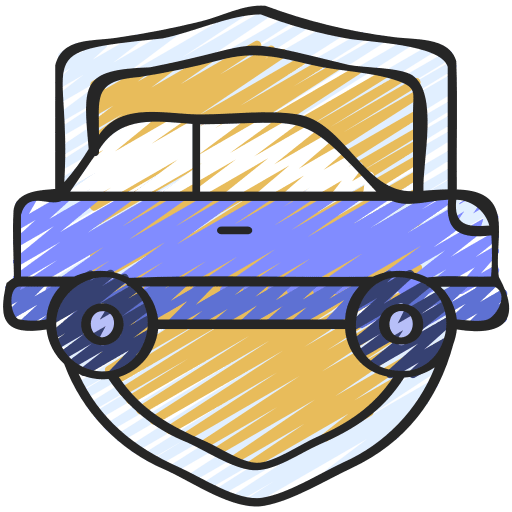 Car insurance vehicle transport security icon