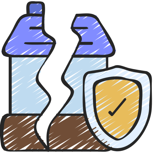 Earthquake shield natural disaster security icon
