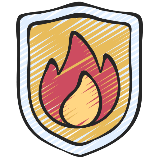Fire prevention fire prevention safe protection icon