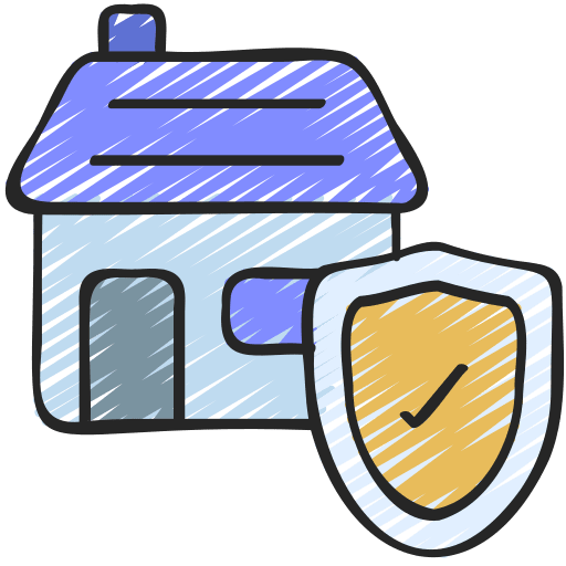 Home insurance protection safety real estate icon