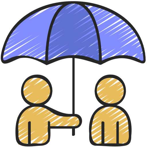 Insurance agent rain symbol coverage icon
