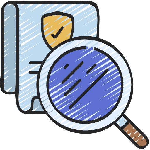 Insurance policy contract condition audit icon