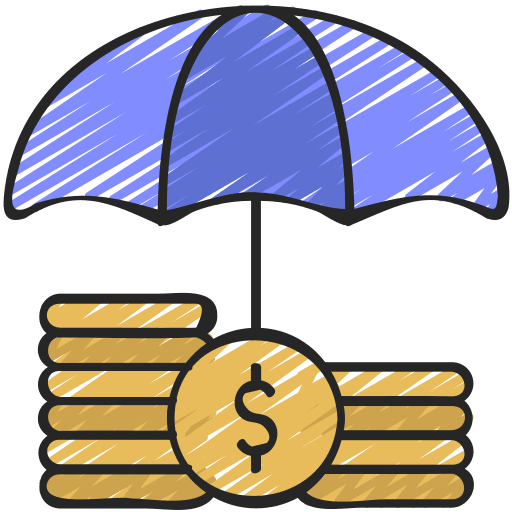Investment insurance security business and finance financial icon