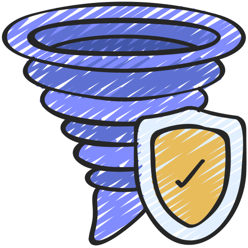 Natural disaster twister weather climate icon