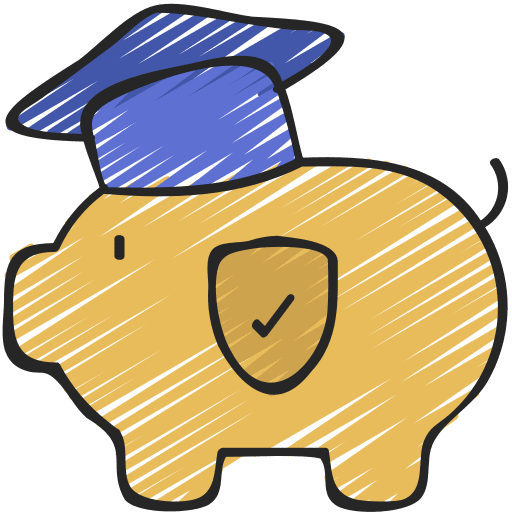 Savings graduate security saving plan icon