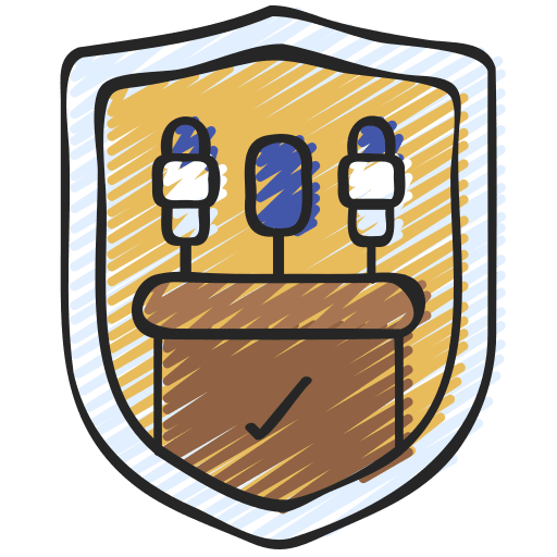 Political program building communications political program icon