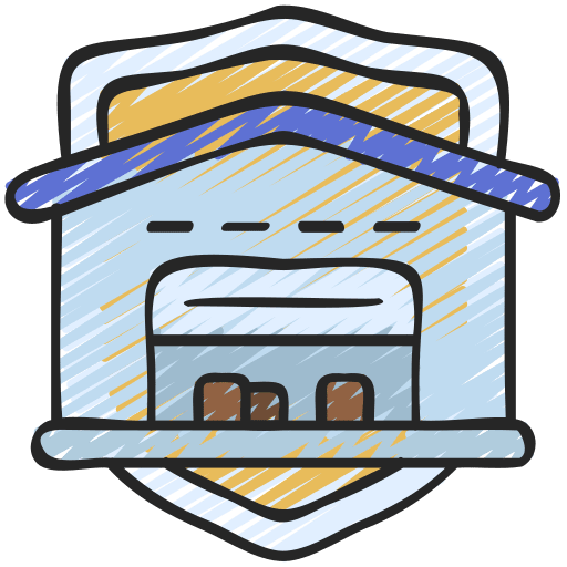 Delivery insurance delivery insurance factory shield icon