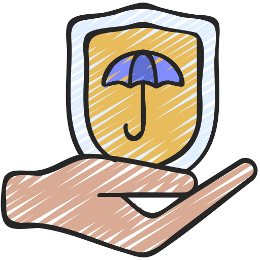 Delivery insurance security giving give icon