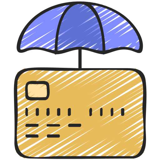 Payment protection credit card insurance protection icon