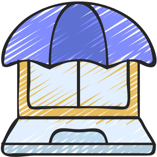 Antivirus insurance computer safe icon
