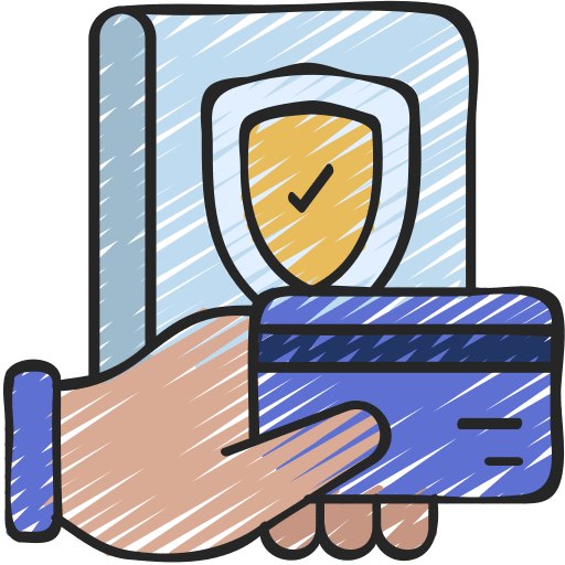 Payment protection debit card business shield icon