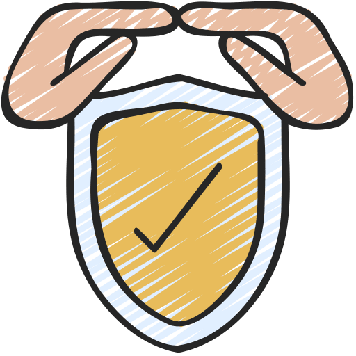 Protection security life insurance hands icon