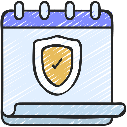 Schedule time and date date insurance icon