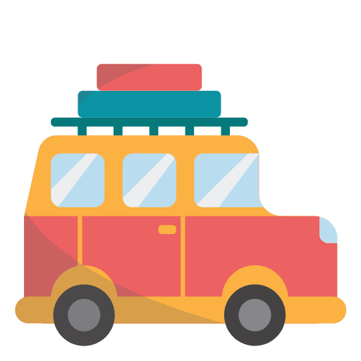 Camper van camping camper van recreational vehicle icon