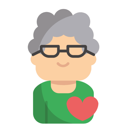 Grandmother woman eyeglasses avatar icon Grandmother woman eyeglasses avatar icon