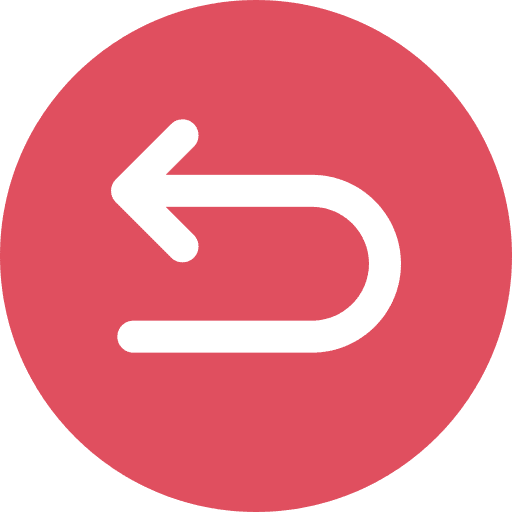 Turn back previous turn back direction icon