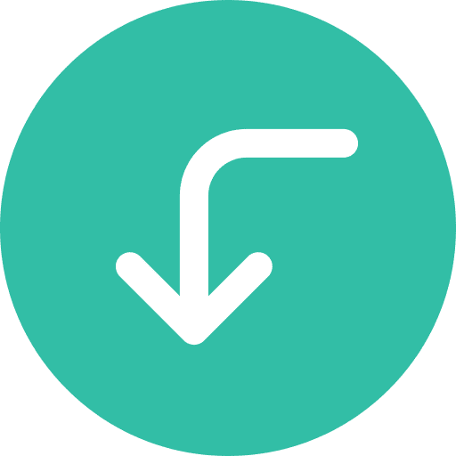 Turn down route down arrow orientation icon Turn down route down arrow orientation icon