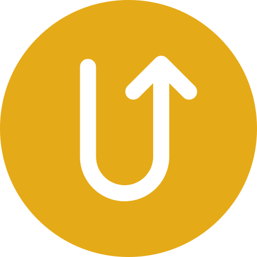 Turn up route arrows navigate icon Turn up route arrows navigate icon