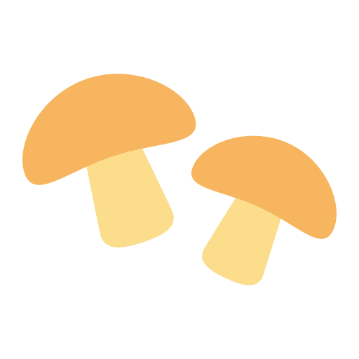 Mushroom vegetarian food and restaurant vegetable icon