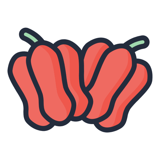 Red pepper organic red pepper vegetable icon Red pepper organic red pepper vegetable icon