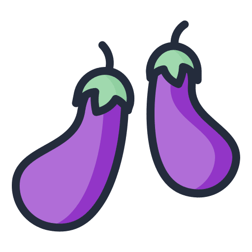 Eggplant organic food and restaurant vegetarian icon Eggplant organic food and restaurant vegetarian icon