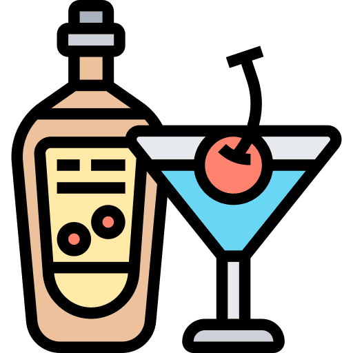 Alcoholic drink beverage cocktail bottle icon Alcoholic drink beverage cocktail bottle icon