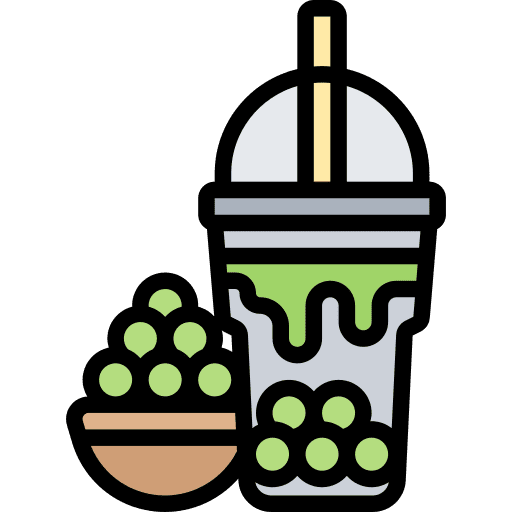 Bubble tea ice tea milk boba icon Bubble tea ice tea milk boba icon