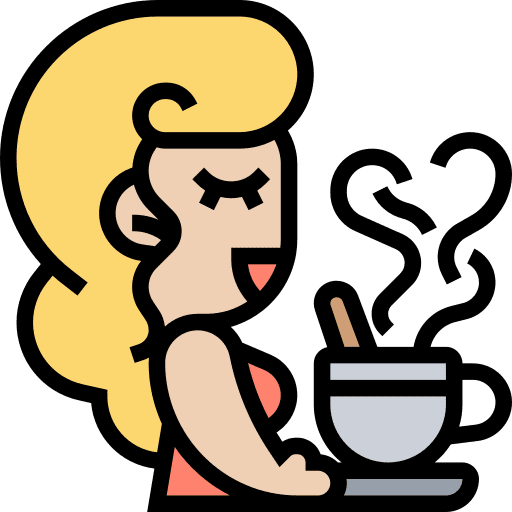 Hot drink woman hot drink tea icon Hot drink woman hot drink tea icon