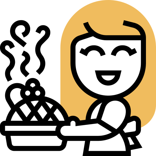 Pie baking people pie icon