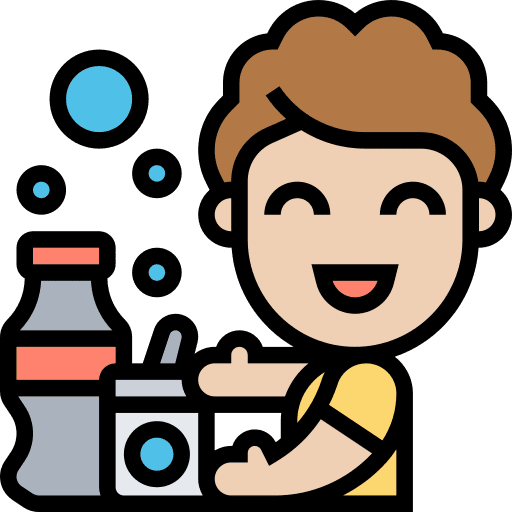 Soft drink food and restaurant boy refreshing icon Soft drink food and restaurant boy refreshing icon