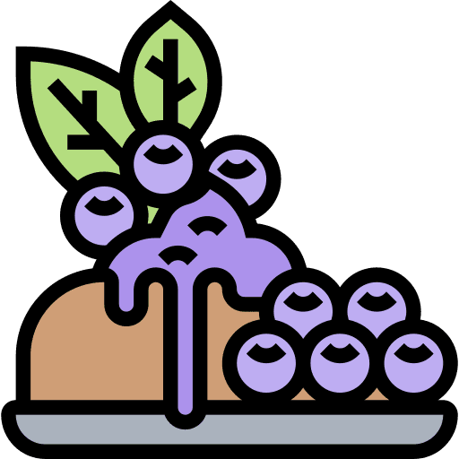 Blueberry dessert sweet food and restaurant icon